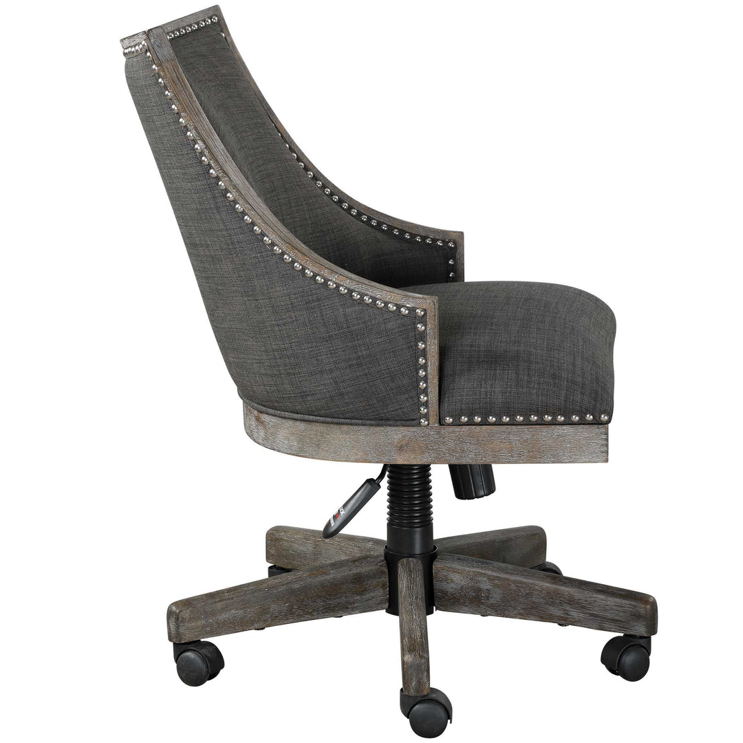 American Home Furniture Uttermost Aidrian Charcoal Desk Chair