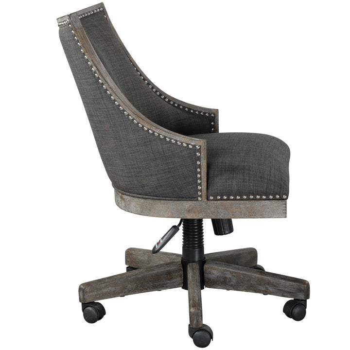 American Home Furniture Uttermost Aidrian Charcoal Desk Chair