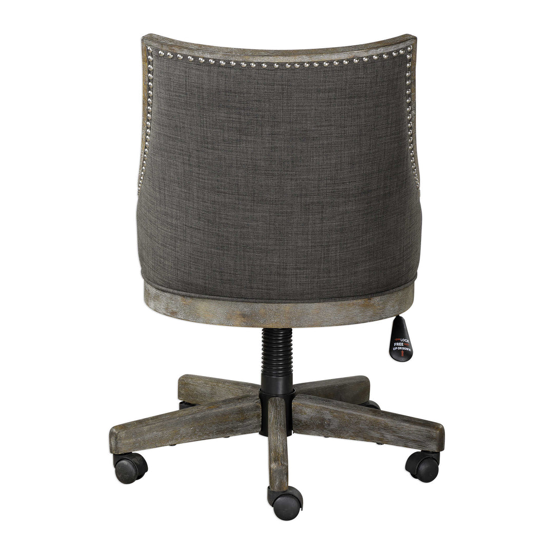 American Home Furniture Uttermost Aidrian Charcoal Desk Chair