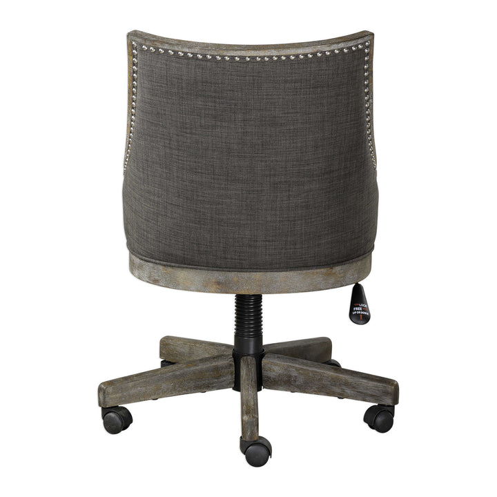 American Home Furniture Uttermost Aidrian Charcoal Desk Chair