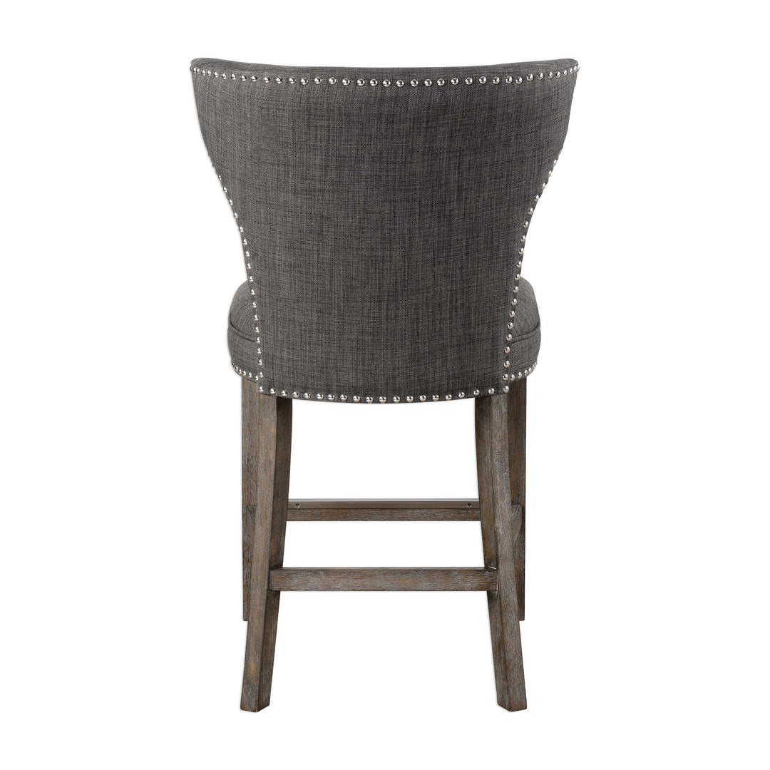 American Home Furniture Uttermost Arnaud Charcoal Counter Stool