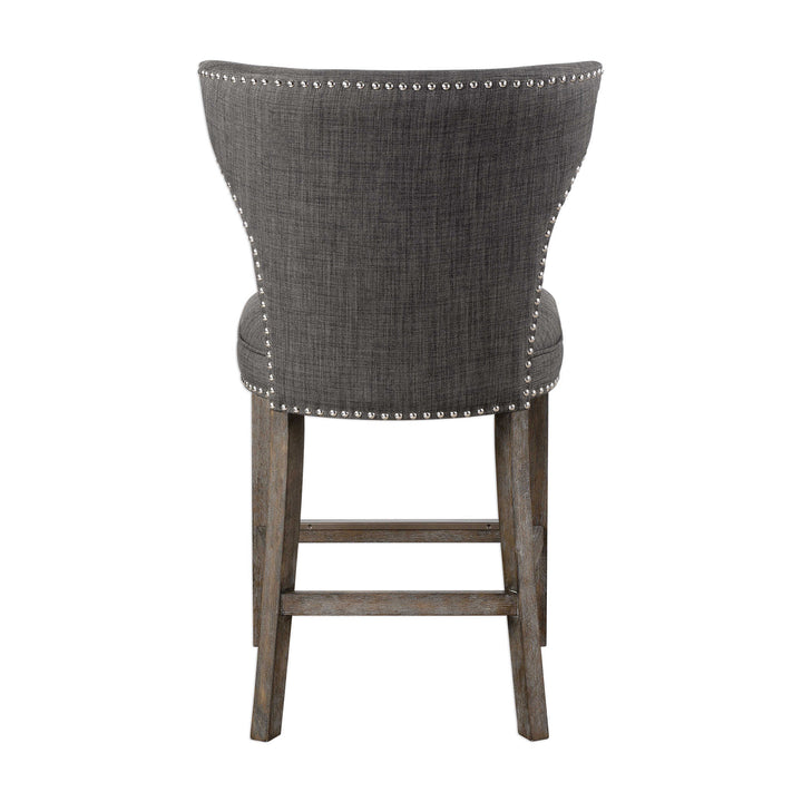American Home Furniture Uttermost Arnaud Charcoal Counter Stool