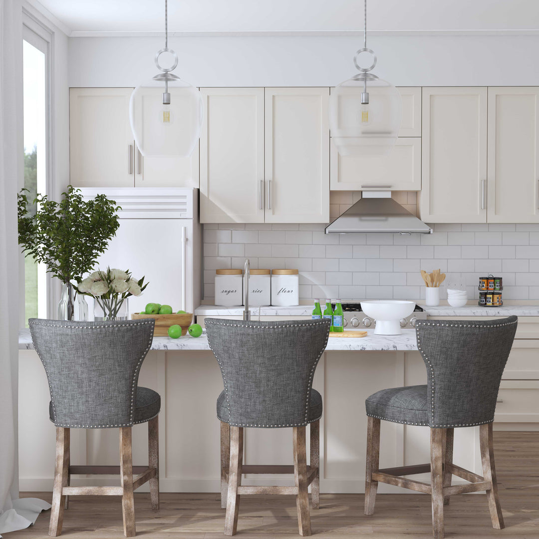 American Home Furniture Uttermost Arnaud Charcoal Counter Stool