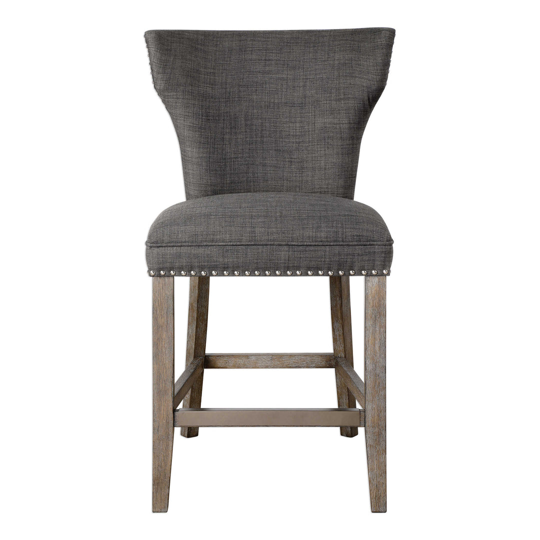 American Home Furniture Uttermost Arnaud Charcoal Counter Stool