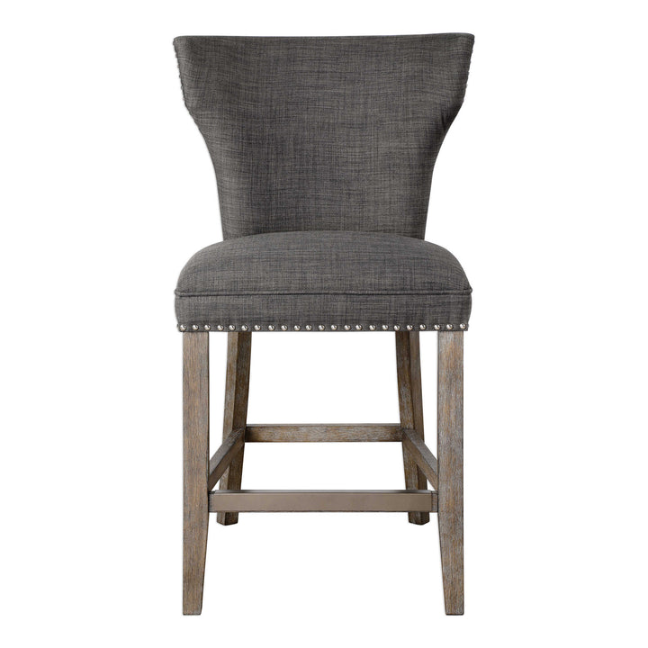 American Home Furniture Uttermost Arnaud Charcoal Counter Stool