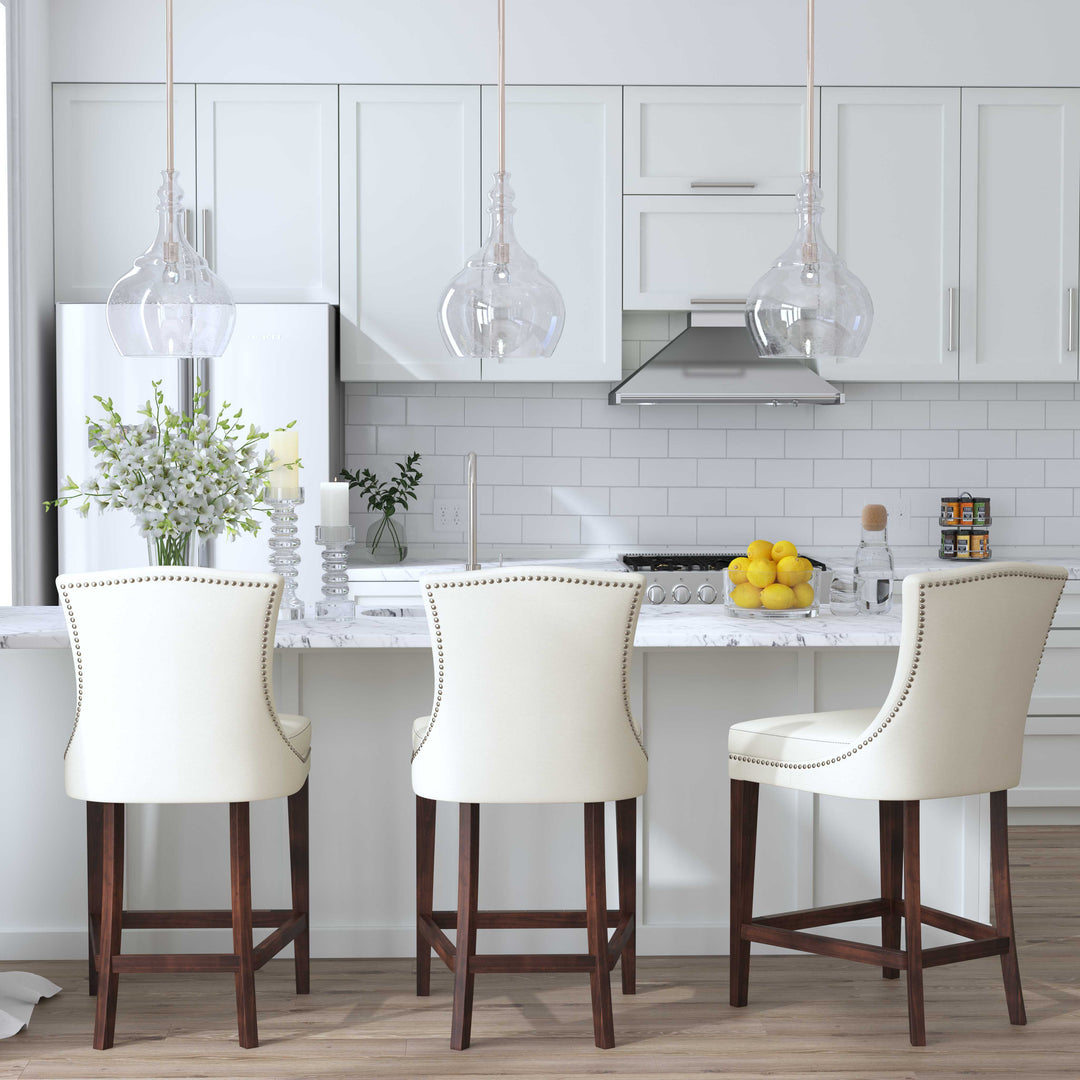American Home Furniture Uttermost Dariela White Counter Stool