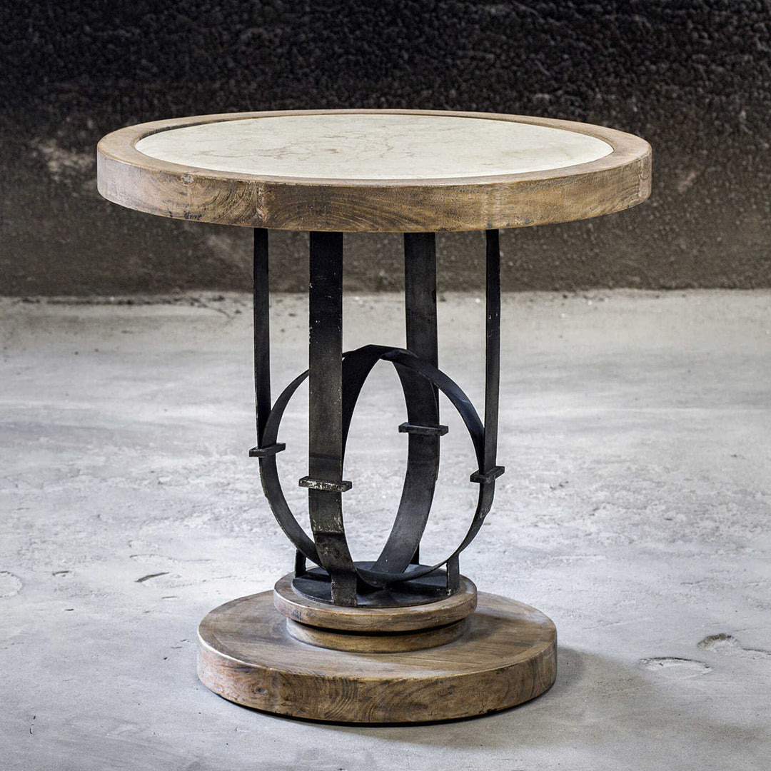 American Home Furniture Uttermost Sydney Light Oak Side Table