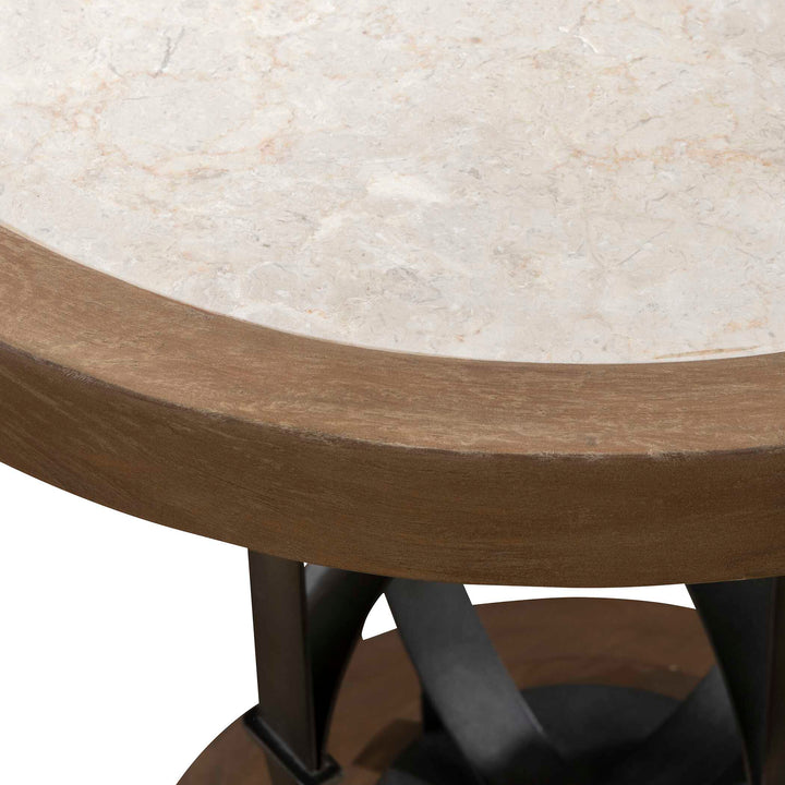 American Home Furniture Uttermost Sydney Light Oak Side Table
