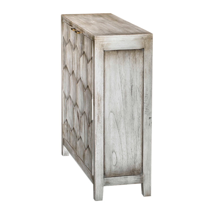 American Home Furniture Uttermost Catori Smoked Ivory Console Cabinet