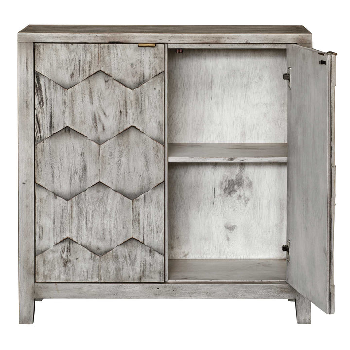 American Home Furniture Uttermost Catori Smoked Ivory Console Cabinet