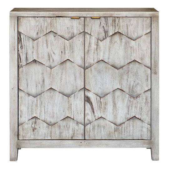 American Home Furniture Uttermost Catori Smoked Ivory Console Cabinet