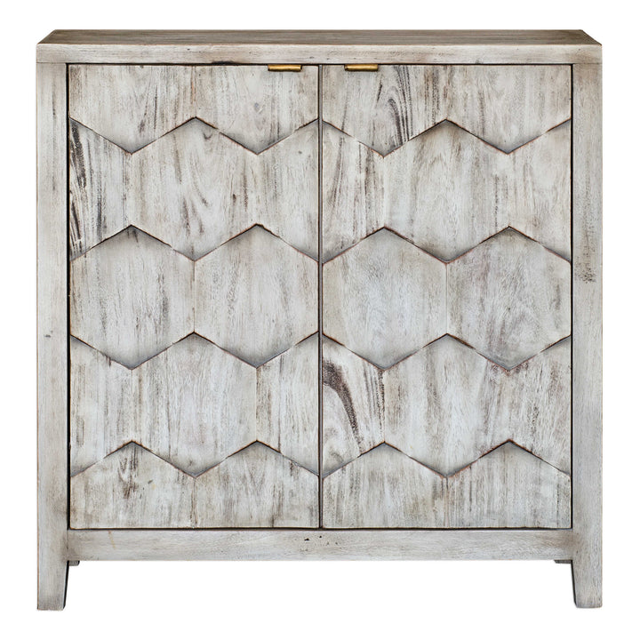 American Home Furniture Uttermost Catori Smoked Ivory Console Cabinet