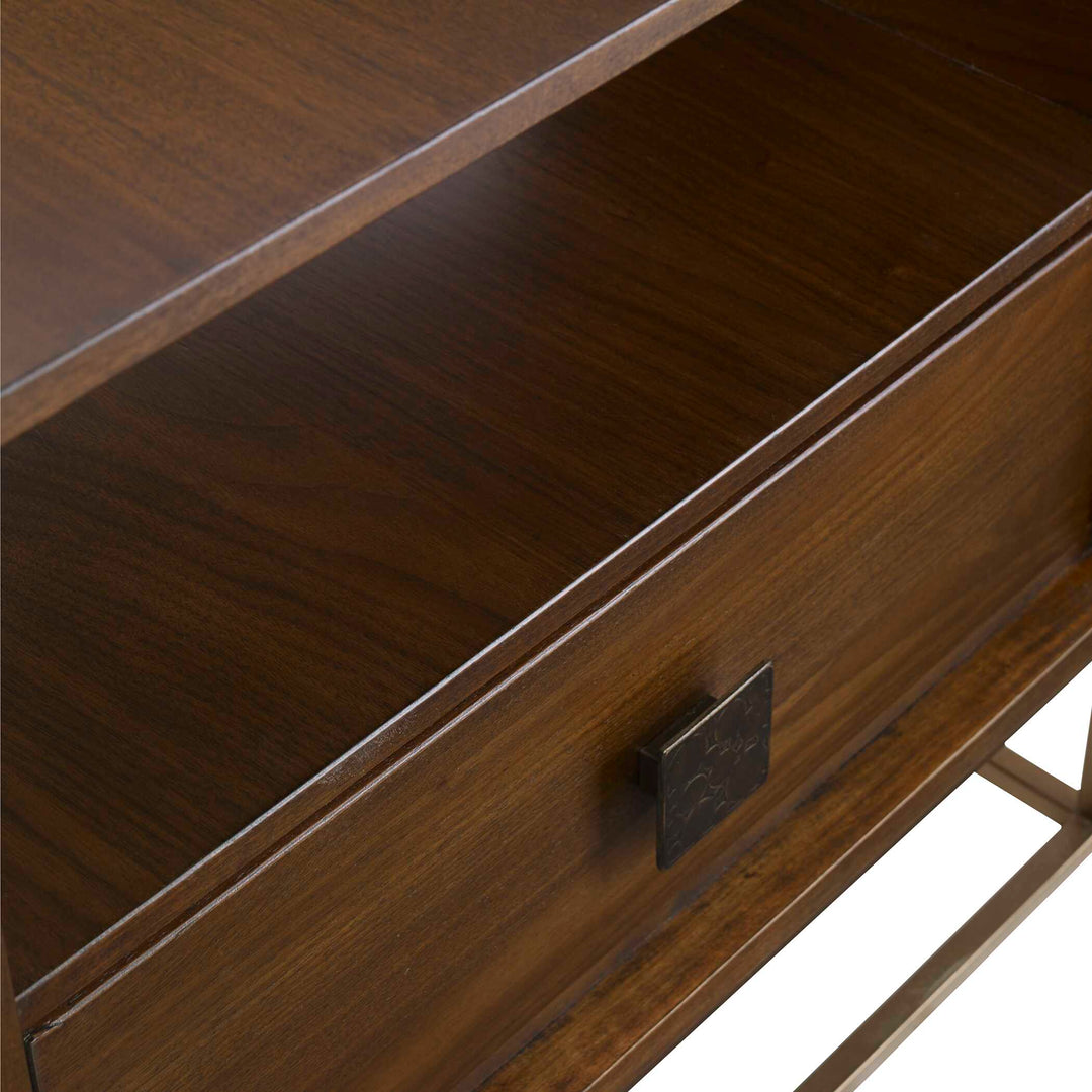 American Home Furniture Uttermost Bexley Walnut Side Table