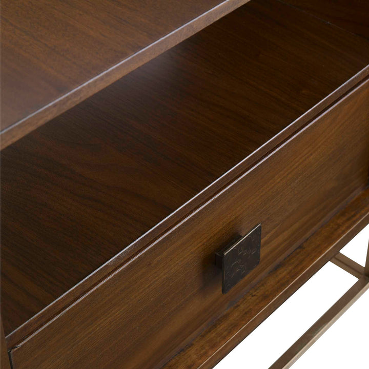 American Home Furniture Uttermost Bexley Walnut Side Table