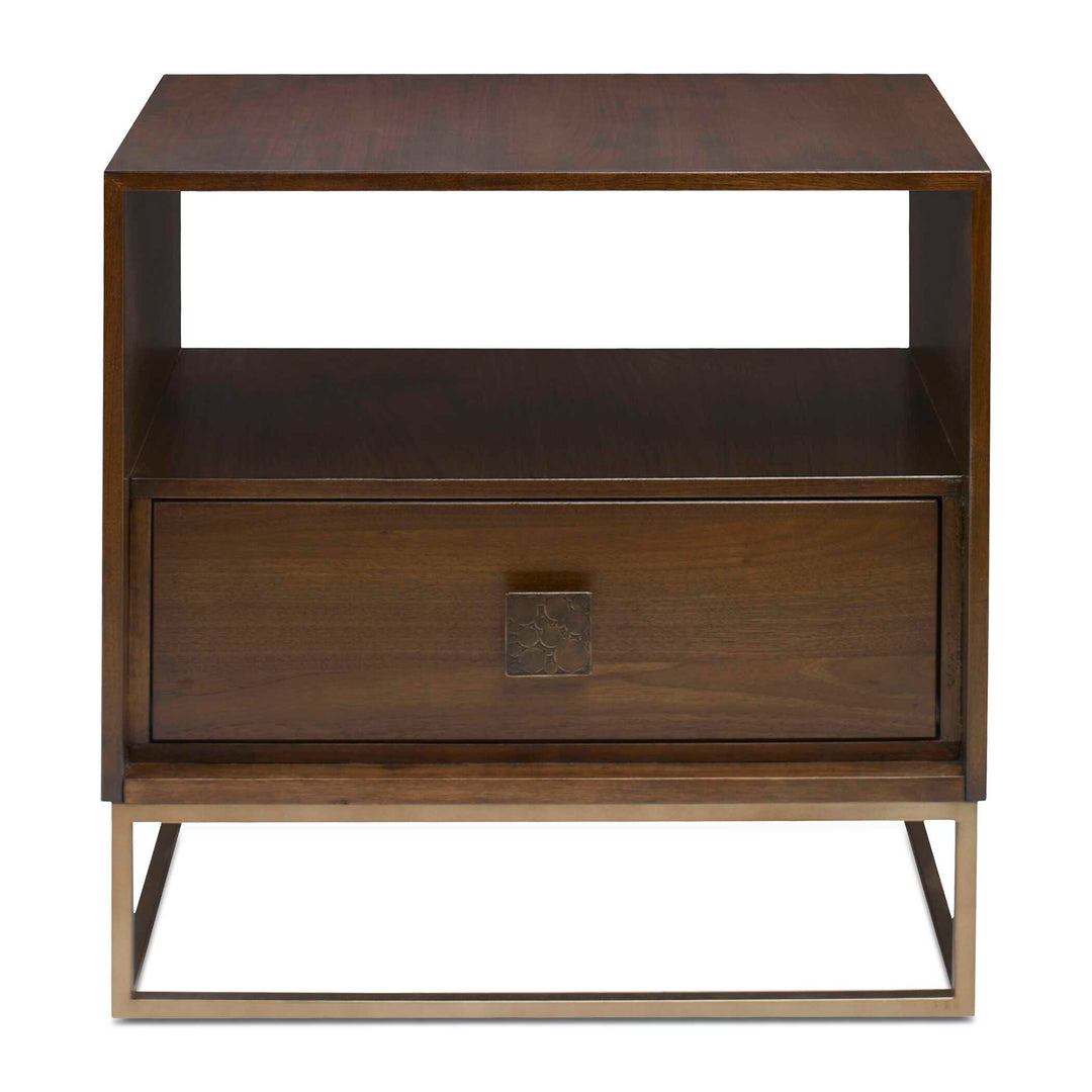 American Home Furniture Uttermost Bexley Walnut Side Table