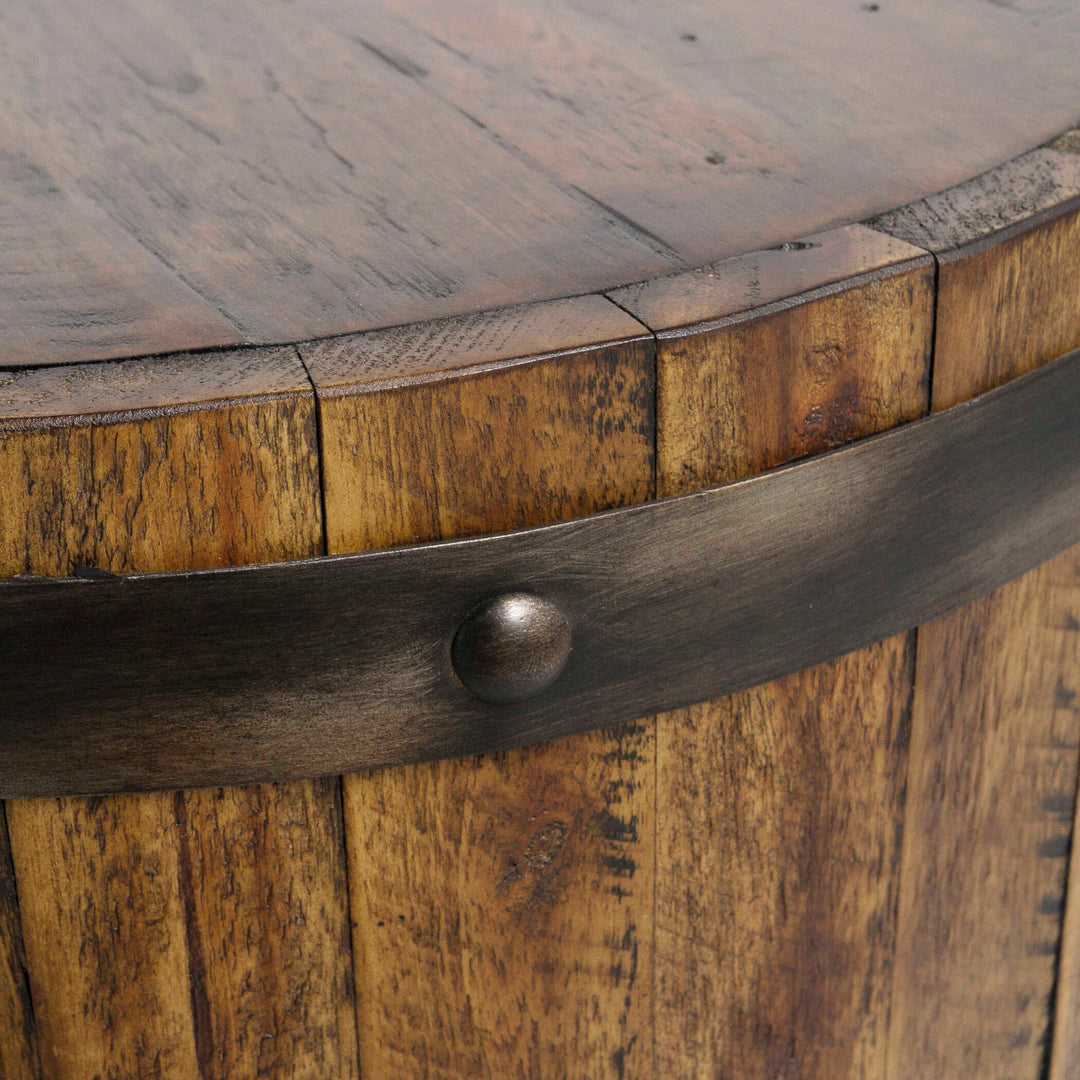 American Home Furniture Uttermost Ceylon Wine Barrel Side Table