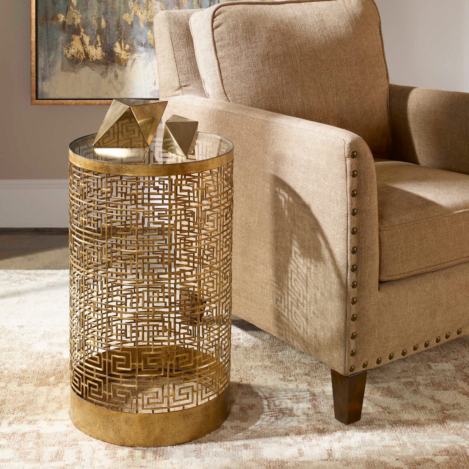 American Home Furniture Uttermost Algernon Accent Table