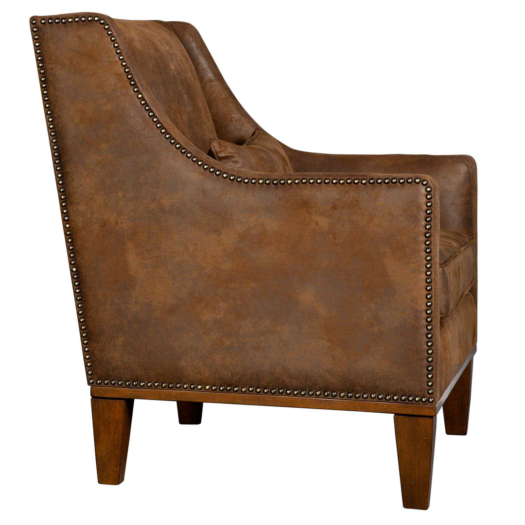 American Home Furniture Uttermost Clay Leather Armchair
