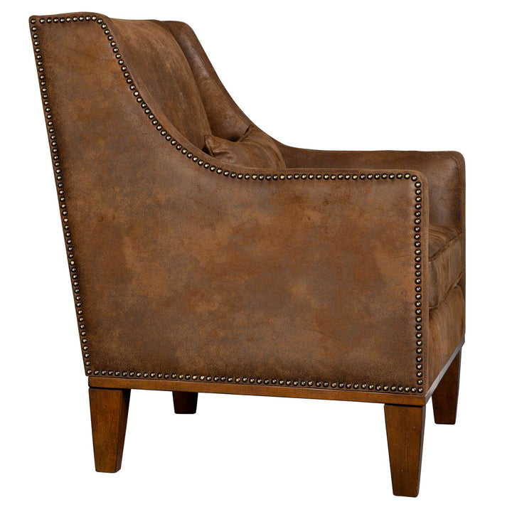 American Home Furniture Uttermost Clay Leather Armchair