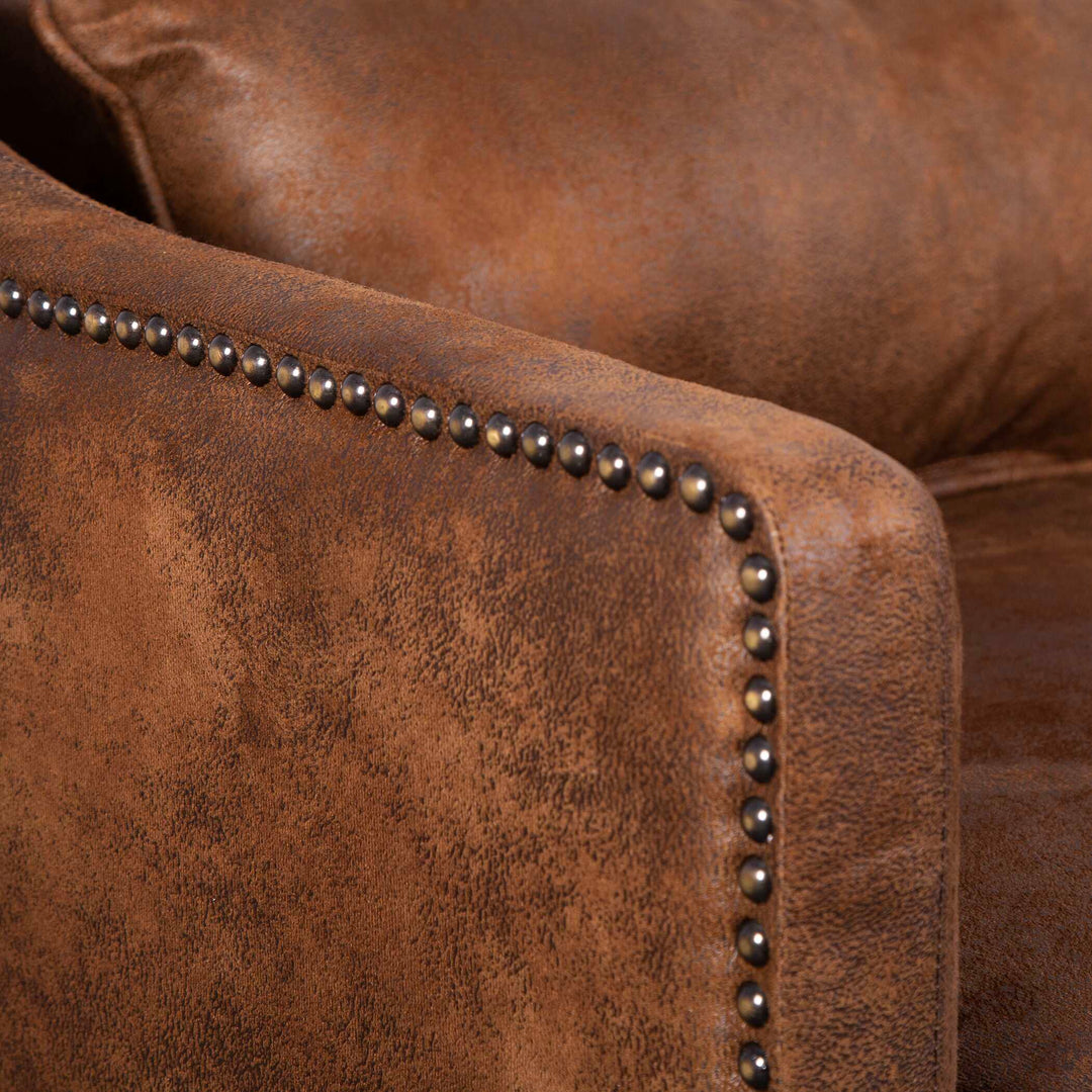 American Home Furniture Uttermost Clay Leather Armchair