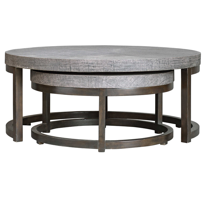 American Home Furniture Uttermost Aiyara Gray Nesting Tables, S/2