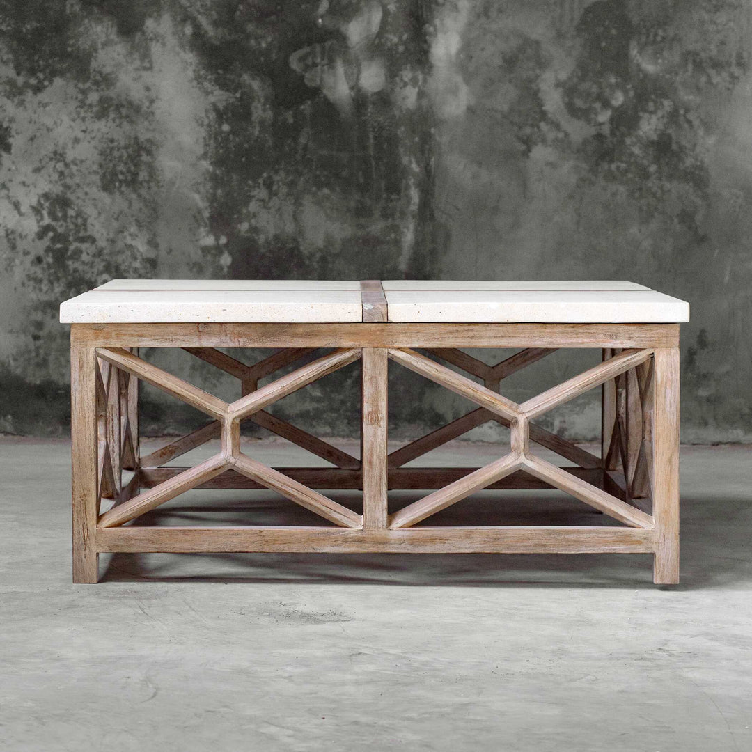 American Home Furniture Uttermost Catali Stone Coffee Table