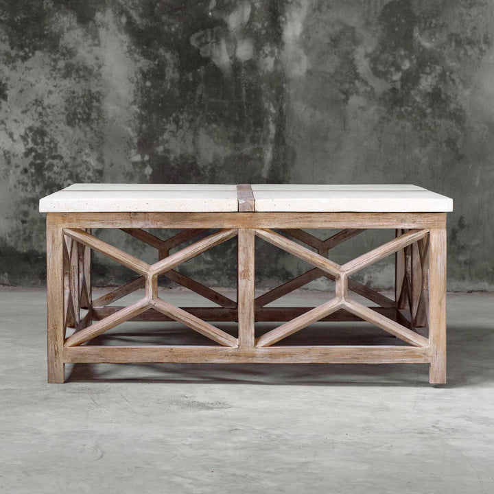 American Home Furniture Uttermost Catali Stone Coffee Table