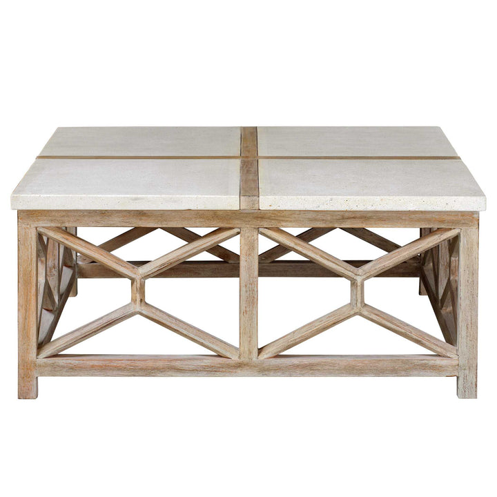 American Home Furniture Uttermost Catali Stone Coffee Table