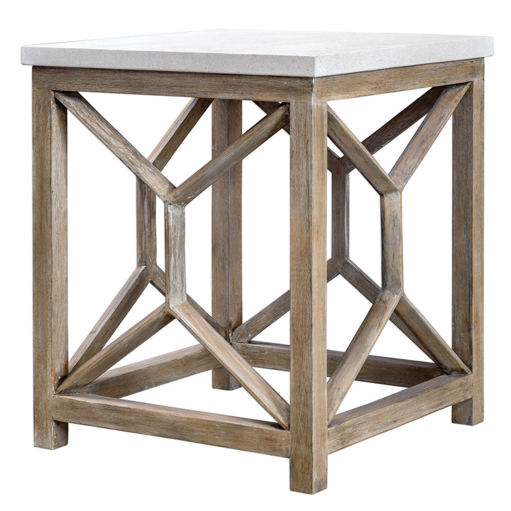 American Home Furniture Uttermost Catali Stone End Table