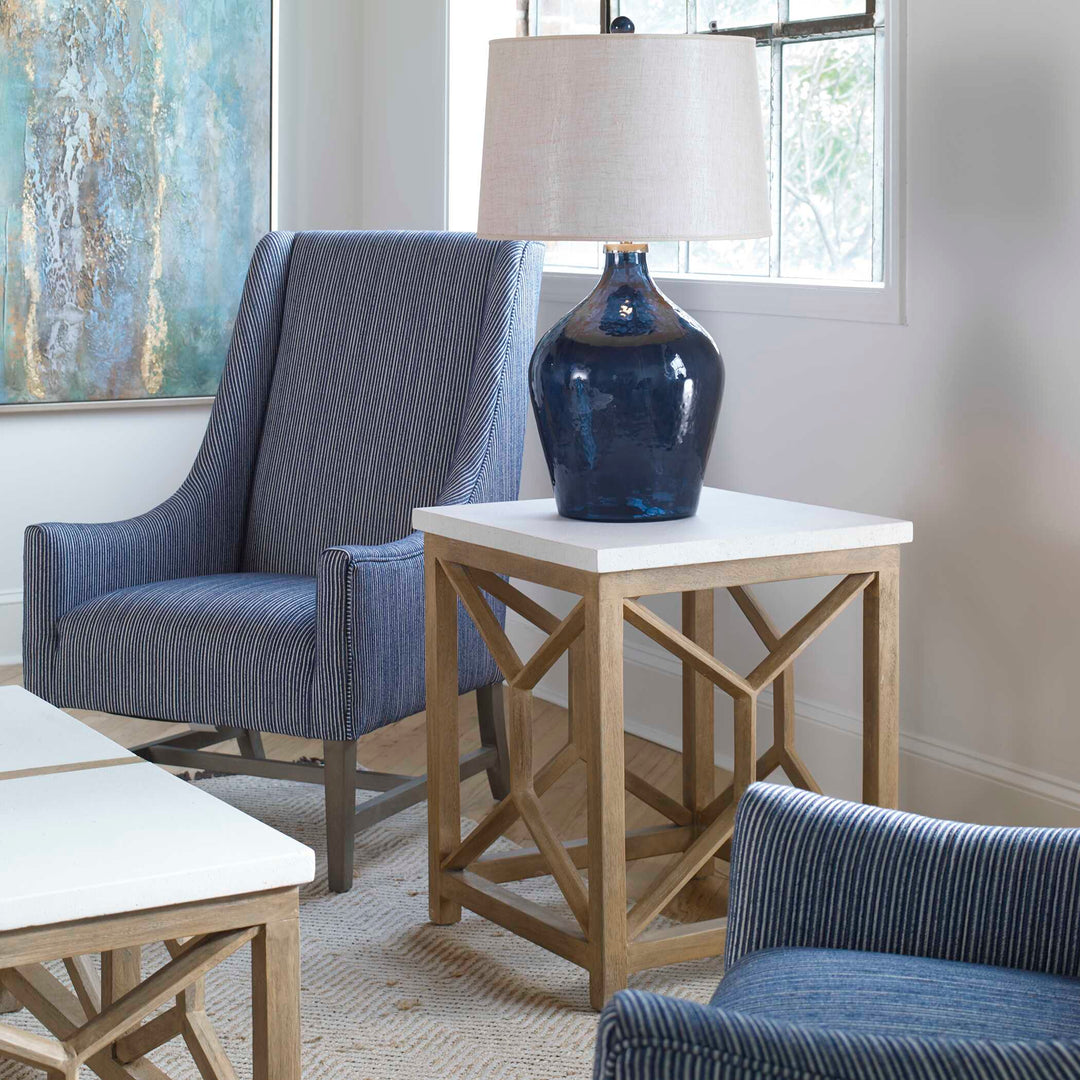 American Home Furniture Uttermost Catali Stone End Table