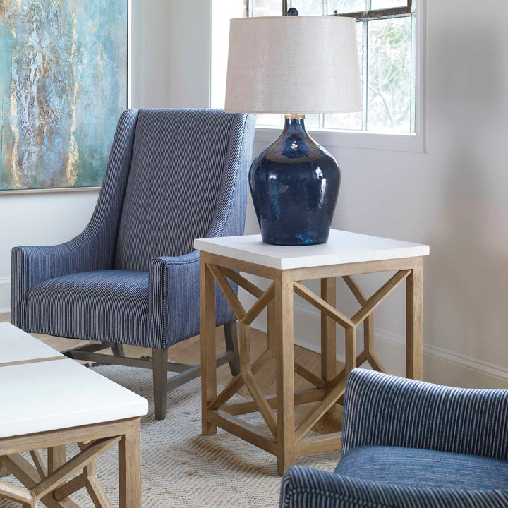 American Home Furniture Uttermost Catali Stone End Table