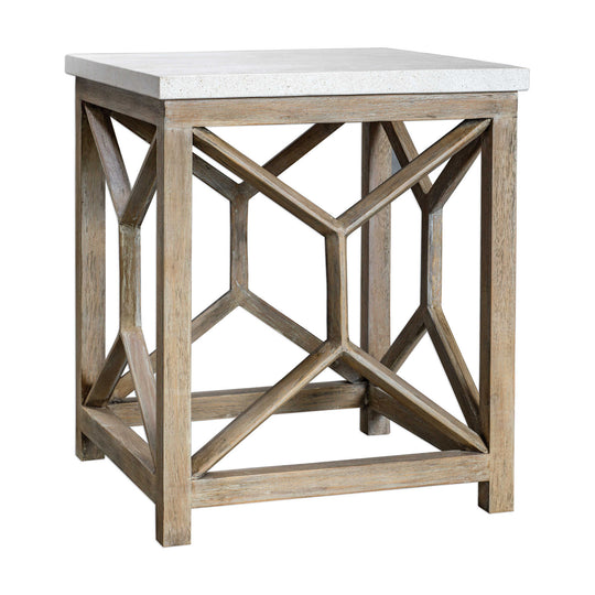 American Home Furniture Uttermost Catali Stone End Table