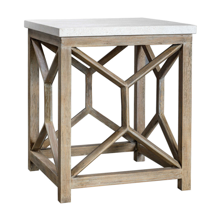 American Home Furniture Uttermost Catali Stone End Table