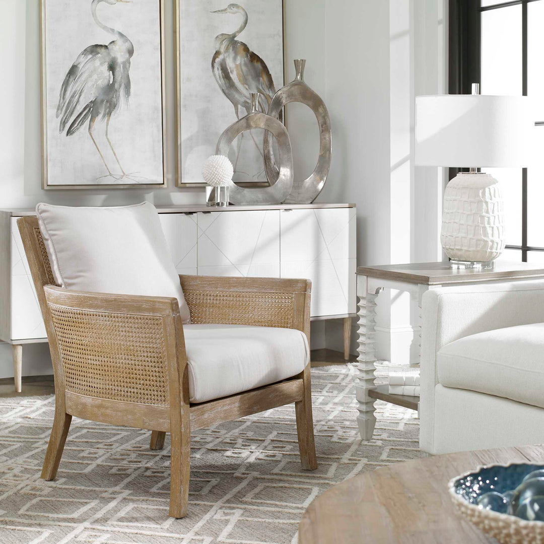American Home Furniture Uttermost Encore Natural Armchair
