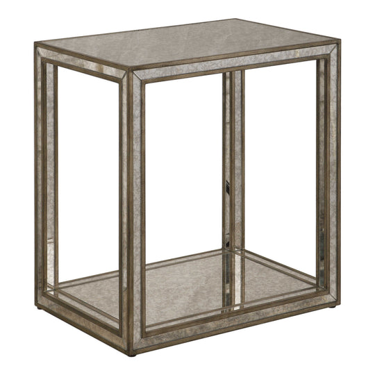 American Home Furniture Uttermost Julie Mirrored End Table