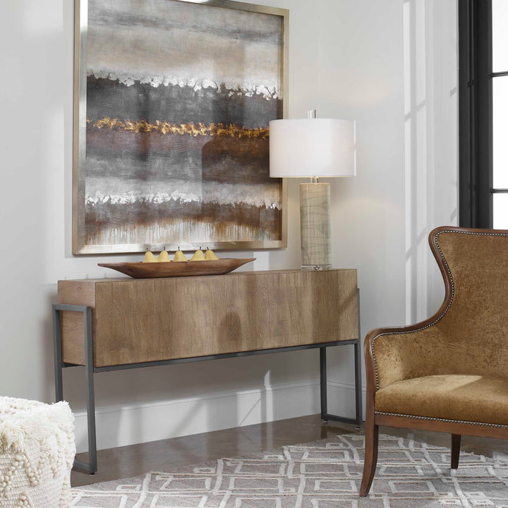 American Home Furniture Uttermost Nevis Contemporary Console Table