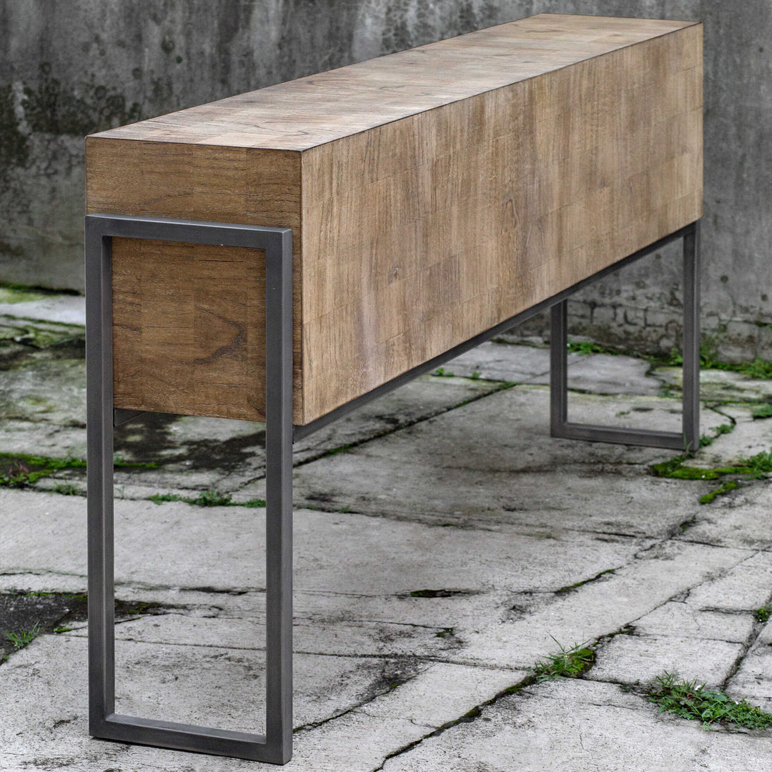American Home Furniture Uttermost Nevis Contemporary Console Table