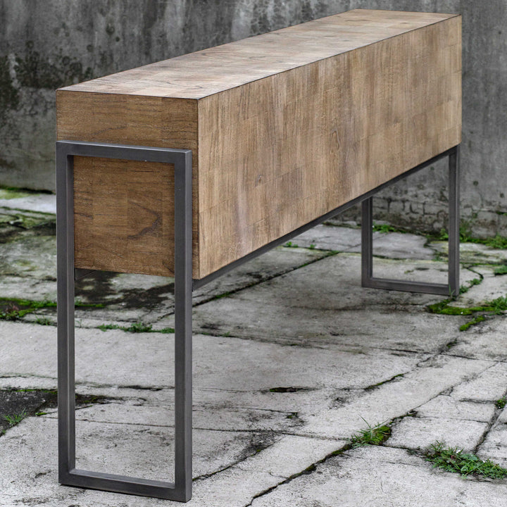 American Home Furniture Uttermost Nevis Contemporary Console Table