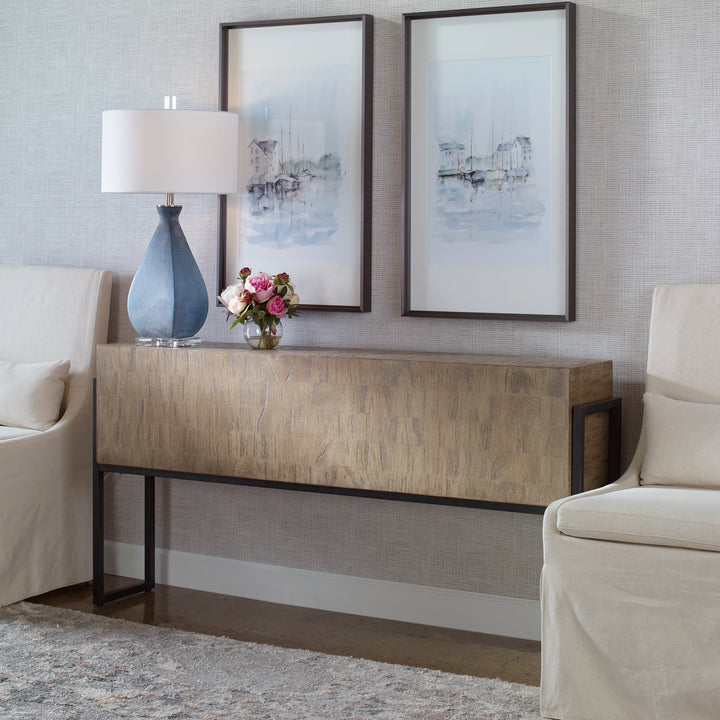 American Home Furniture Uttermost Nevis Contemporary Console Table
