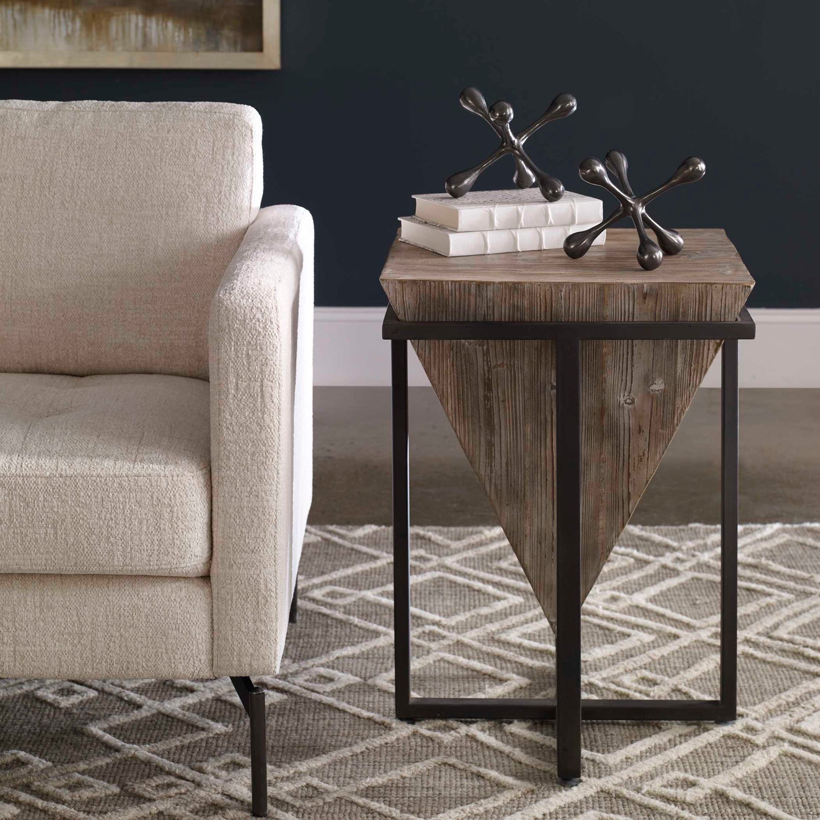American Home Furniture Uttermost Bertrand Wood Accent Table
