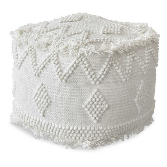 American Home Furniture Uttermost Uriah Ivory Pouf