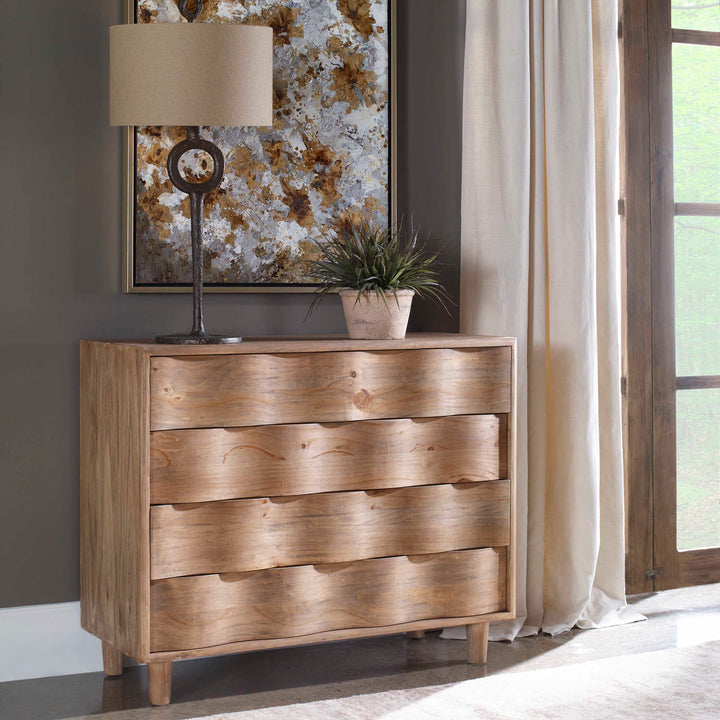 American Home Furniture Uttermost Crawford Light Oak Accent Sideboard