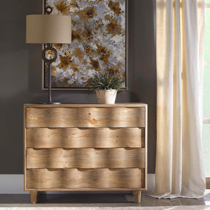 American Home Furniture Uttermost Crawford Light Oak Accent Sideboard