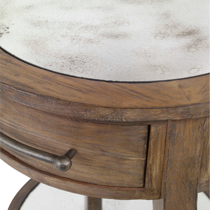 American Home Furniture Uttermost Raelynn Wood Lamp Table
