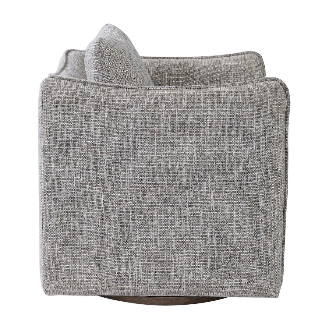 American Home Furniture Uttermost Corben Gray Swivel Chair