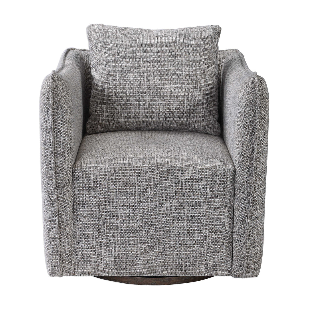 American Home Furniture Uttermost Corben Gray Swivel Chair