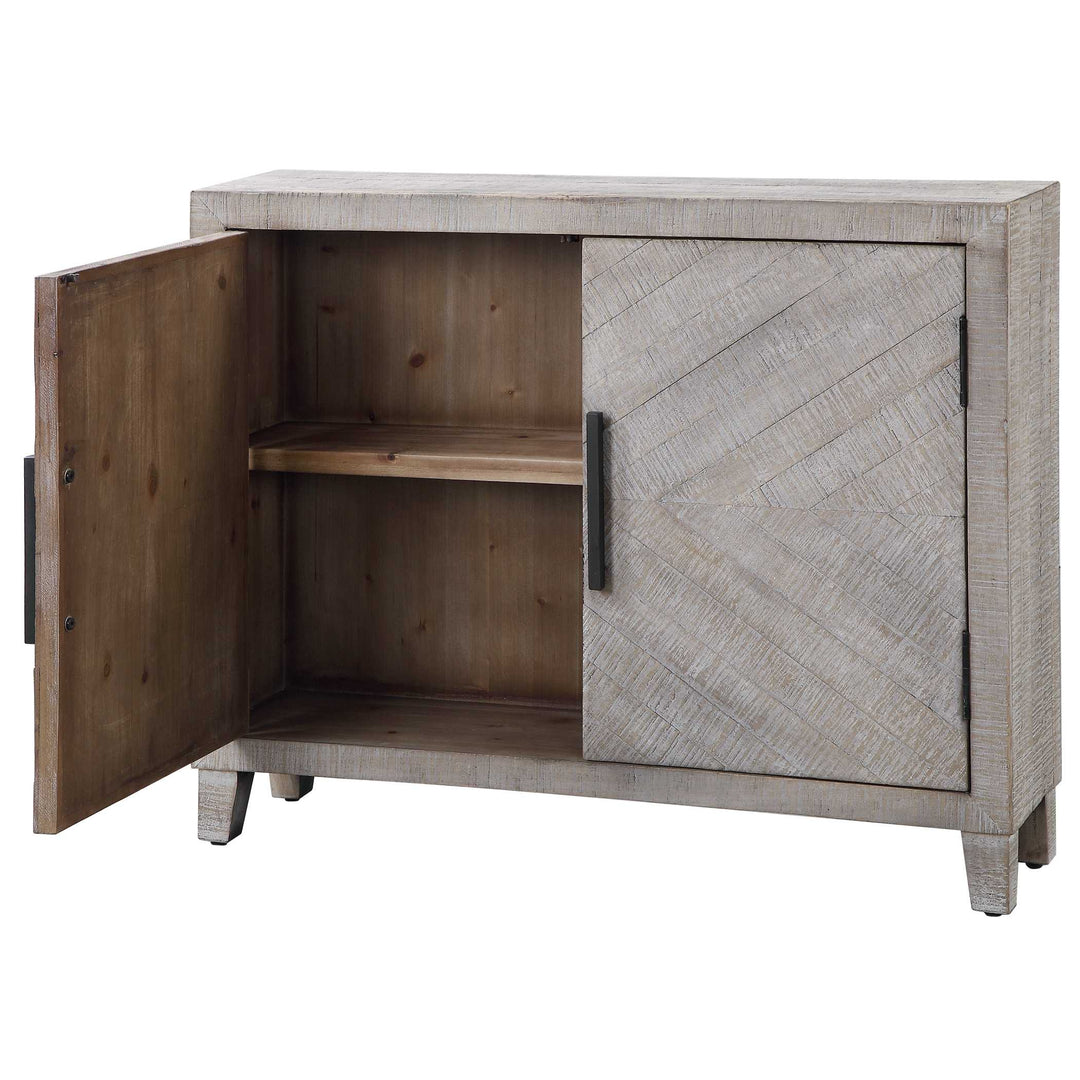 American Home Furniture Uttermost Adalind White Washed Accent Cabinet