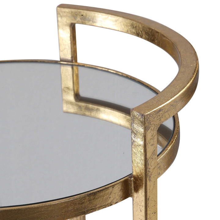 American Home Furniture Uttermost Cailin Gold Accent Table