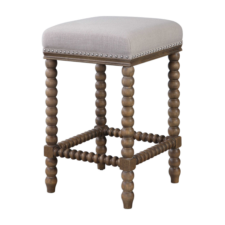 American Home Furniture Uttermost Pryce Wooden Counter Stool