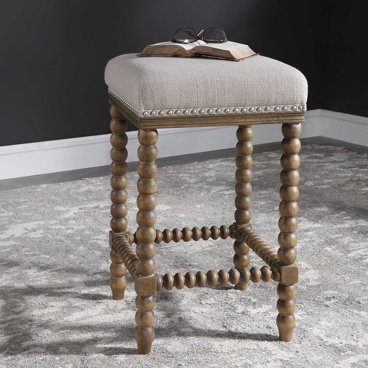 American Home Furniture Uttermost Pryce Wooden Counter Stool